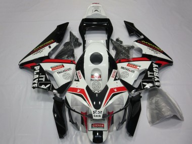 Carénages Moto Honda CBR600RR 2003-2004 - Blanc Rouge Noir Brillant Playboy Abordables