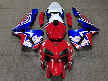 Carénages Moto Honda CBR600RR 2005-2006 - Blanc Rouge Bleu 69 Abordables