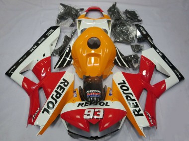 Carénages Moto Honda CBR600RR 2013-2023 - Orange Blanc Rouge Noir Brillant Repsol 93 Abordables