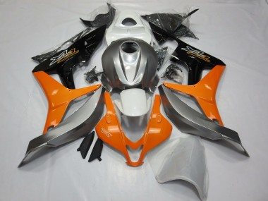 Carénages Moto Honda CBR600RR 2007-2008 - Argent Orange Noir Brillant Abordables