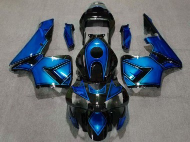 Carénages Moto Honda CBR600RR 2003-2004 - Bleu Noir Brillant Abordables