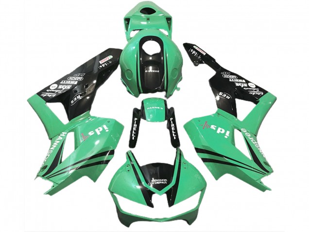 Carénages Moto Honda CBR600RR 2013-2023 - Vert Noir Brillant