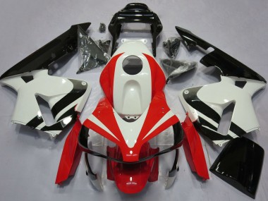 Carénages Moto Honda CBR600RR 2003-2004 - Blanc Rouge Noir Brillant OEM Style Abordables