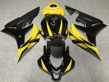 Carénages Moto Honda CBR600RR 2007-2008 - Jaune Noir Brillant Noir Mat Abordables