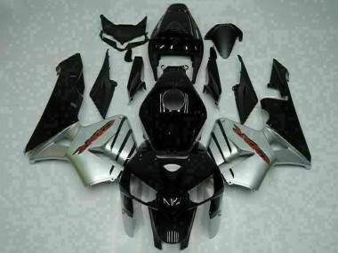Carénages Moto Honda CBR600RR 2005-2006 - Noir Brillant Argent Abordables