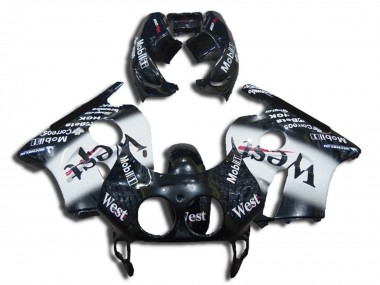 Carénages Moto Honda CBR250RR 1990-1998 - Noir Brillant Blanc West Abordables