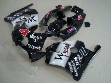 Carénages Moto Honda CBR250RR 1990-1998 - Noir Brillant Blanc West Mobil Abordables