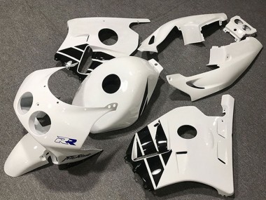Carénages Moto Honda CBR250RR 1990-1998 - Blanc Noir Brillant Abordables