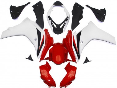 Carénages Moto ABS Honda CBR600F 2011-2013 - Blanc Rouge Noir Brillant Abordables