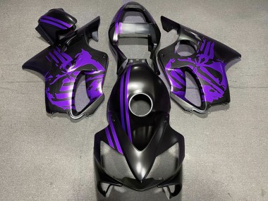 Carénages Moto Honda CBR600 F4i 2001-2003 - Violet Noir Mat Crâne Abordables