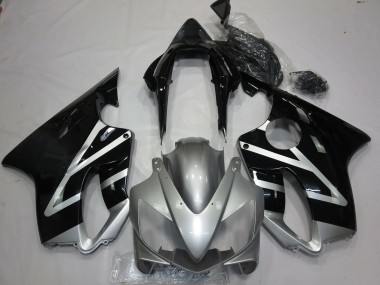 Carénages Moto Honda CBR600 F4i 2004-2007 - Argent Noir Brillant Abordables