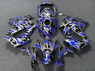 Carénages Moto Honda VFR 800 2002-2013 - Bleu Camouflage Abordables