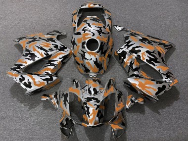 Carénages Moto Honda VFR 800 2002-2013 - Orange Camouflage Abordables