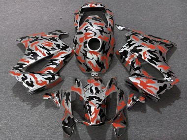 Carénages Moto Honda VFR 800 2002-2013 - Rouge Camouflage Abordables