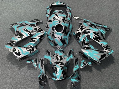 Carénages Moto Honda VFR 800 2002-2013 - Teal Camouflage Abordables