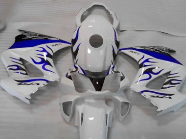 Carénages Moto Honda VFR 800 2002-2013 - Blanc Bleu Flamme Abordables