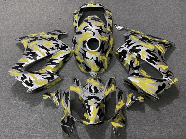 Carénages Moto Honda VFR 800 2002-2013 - Jaune Camouflage Abordables
