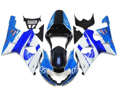 Carénages Moto Suzuki GSXR 1000 2000-2002 - Bleu Blanc Noir 05 Abordables