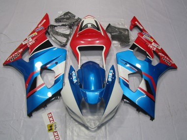 Carénages Moto Suzuki GSXR 1000 2003-2004 - Rouge Bleu Blanc Abordables