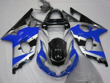 Carénages Moto Suzuki GSXR 1000 2000-2002 - Bleu Argent Noir OEM Style Abordables