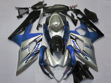 Carénages Moto Suzuki GSXR 1000 2005-2006 - Bleu Argent Noir Abordables