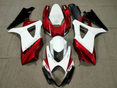 Carénage Moto Suzuki GSXR 1000 2007-2008 - Blanc Rouge Noir Abordables