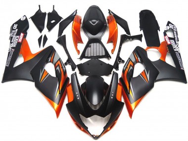 Carénages Moto Suzuki GSXR 1000 2005-2006 - Orange Noir Abordables