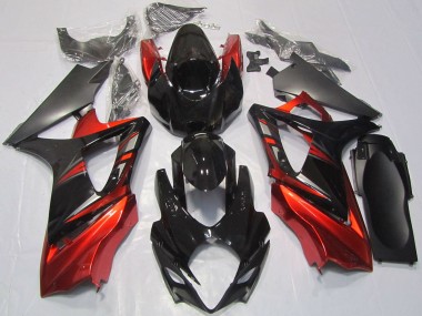 Carénages Moto Suzuki GSXR 1000 2007-2008 - Noir Brillant Rouge Abordables