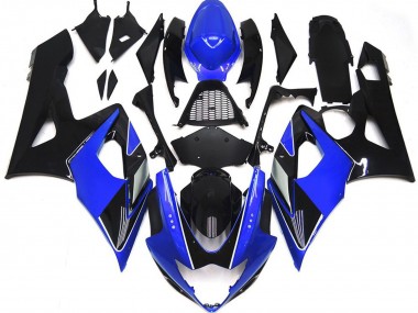 Carénages Moto Suzuki GSXR 1000 2005-2006 - Bleu Noir Brillant Abordables
