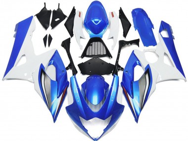 Carénages Moto Suzuki GSXR 1000 2005-2006 - Blanc Bleu Abordables