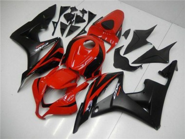 Carénages Moto Honda CBR600RR 2007-2008 - Rouge Noir Mat Décalque Abordables
