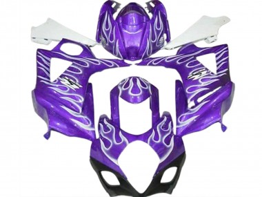Carénages Moto Suzuki GSXR 1000 2007-2008 - Violet Blanc Flamme Abordables