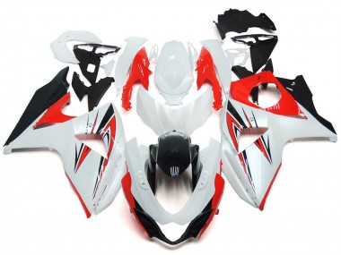Carénage Moto Suzuki GSXR 1000 2009-2016 - Blanc Rouge Noir Abordables