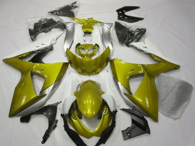 Carénages Moto Suzuki GSXR 1000 2009-2016 - Blanc Jaune Abordables