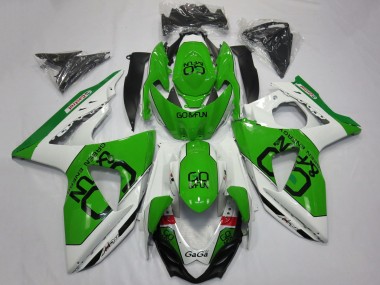 Carénages Moto Suzuki GSXR 1000 2009-2016 - Blanc Vert Go Fun Abordables