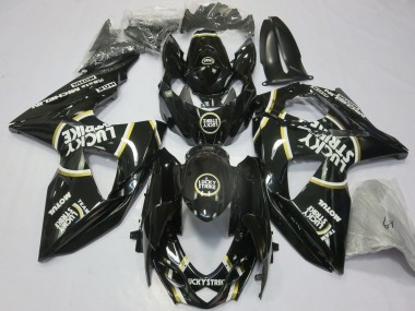 Carénages Moto Suzuki GSXR 1000 2009-2016 - Noir Brillant Lucky Strike Abordables