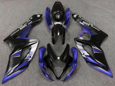 Carénages Moto Suzuki GSXR 1000 2005-2006 - Noir Mat Bleu Abordables