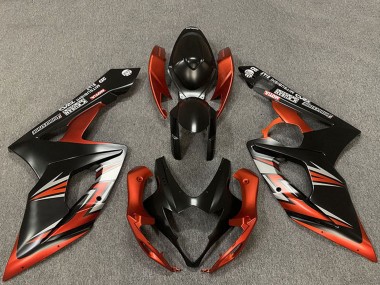 Carénages Moto Suzuki GSXR 1000 2005-2006 - Noir Mat Orange Abordables