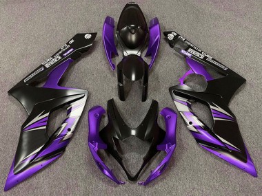 Carénage Moto Suzuki GSXR 1000 2005-2006 - Noir Mat Violet Abordables