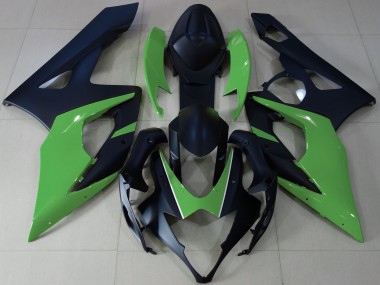 Carénages Moto Suzuki GSXR 1000 2005-2006 - Noir Mat Vert Abordables