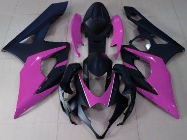 Carénages Moto Suzuki GSXR 1000 2005-2006 - Noir Mat Rose Abordables
