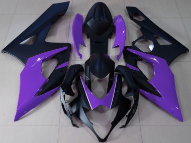 Carénages Moto Suzuki GSXR 1000 2005-2006 - Noir Mat Violet Abordables