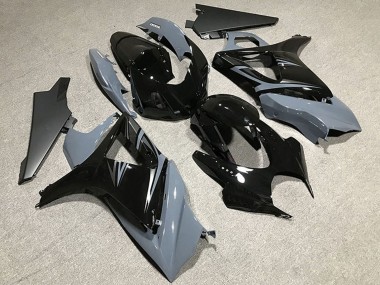 Carénages Moto Suzuki GSXR 1000 2007-2008 - Nardo Gris Noir Brillant OEM Style Abordables