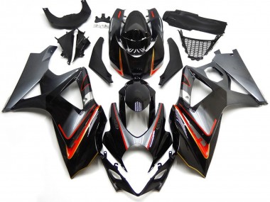 Carénages Moto Suzuki GSXR 1000 2007-2008 - Noir Brillant Rouge Argent Abordables