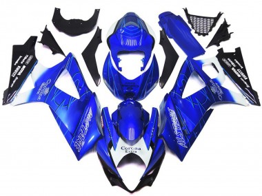 Carénages Moto Suzuki GSXR 1000 2007-2008 - Bleu Blanc Noir Corona Abordables