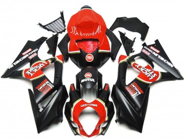Carénages Moto Suzuki GSXR 1000 2007-2008 - Rouge Noir Lucky Strike Abordables
