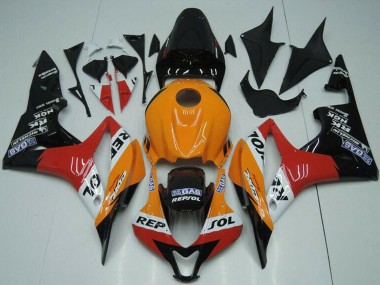 Kits Carénage Moto ABS Honda CBR600RR 2007-2008 - Orange Blanc Rouge Noir Brillant Repsol Abordables