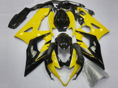 Carénages Moto Suzuki GSXR 1000 2005-2006 - Jaune Noir Brillant Abordables