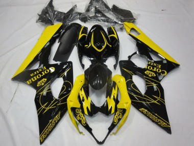 Carénages Moto Suzuki GSXR 1000 2005-2006 - Jaune Noir Corona Alstare Abordables