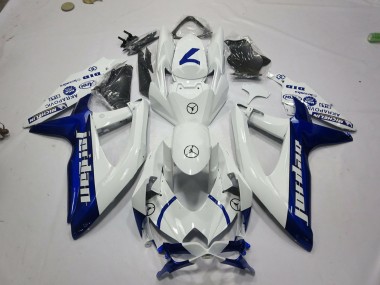 Carénages Moto Suzuki GSXR 600 / GSXR 750 2008-2010 - Blanc Bleu Jordan Abordables